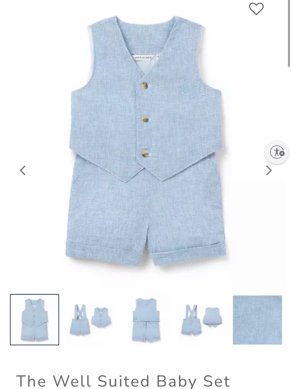 Janie and Jack Well Suited Baby Set 6-12 Months